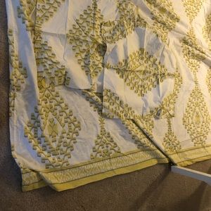 West Elm queen duvet with 2 euro shams